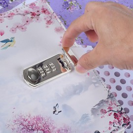 ARRLSDB - Diario de bloqueo de contraseña creativo A5 de piel sintético con bloqueo de combinación de diario (estilo 4)