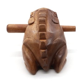 Wooden Frog Rasp Musical instruments of Africa Frog Rasp Super Guiro (6 Inch)