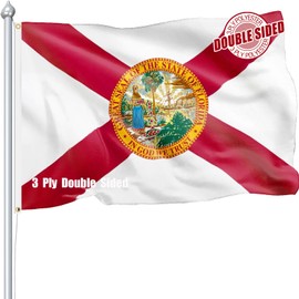 Nuibers Florida Flag 3x5 FT Sturdy for Outside, Heavy Duty 3Ply Polyester Florida State Flags Outdoor, Double Sided Long Lasting FL State Flag Brass Grommets