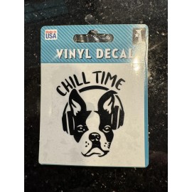 CAT Chill Time Dog Vinyl Decal For Tumbler, Computer…buy One, Get One