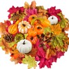 126Pcs Artificial Pumpkins Autumn Decorations Set,Autumn Home Decor Artificial Fall
