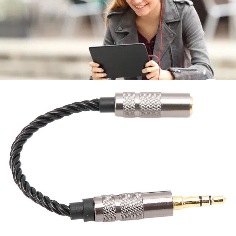 3.5 Male to 2.5 Female Adapter Portable Silver Plated Copper