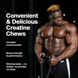 MuscleTech Creatine Chews - Creapure Monohydrate Supplement for Muscle Recovery, Muscle Builder & Energy Boost - Pre Workout Supplement for Men & Wome