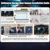7 x 16 ft Halloween Garage Door Cover, Skull Garage