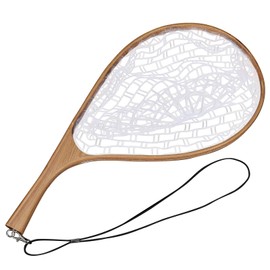 DYTesa Fly Fishing Net, Soft Mesh Trout Net with Curved Handle, Catch and Release for Freshwater, Saltwater, Gift for Anglers & Fly Fishing Enthusiasts