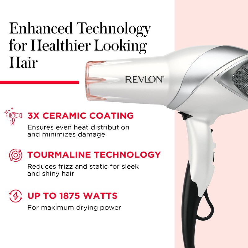 REVLON Infrared Hair Dryer with Diffuser & Concentrator - Ionic