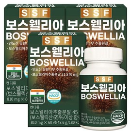 Pure Food Boswellia Boswellic Acid 65% 6 months supply (180 tablets), 60 tablets, 3 units / 순수식품 보스웰리아 보스웰릭산65% 6개월분(180정), 60정, 3개