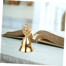 GRIRIW Altar Bell Pentagram Handheld Bell for Tarot Ceremony and Divination for Rituals Bars and Restaurants Elegant Design for Spiritual Practices