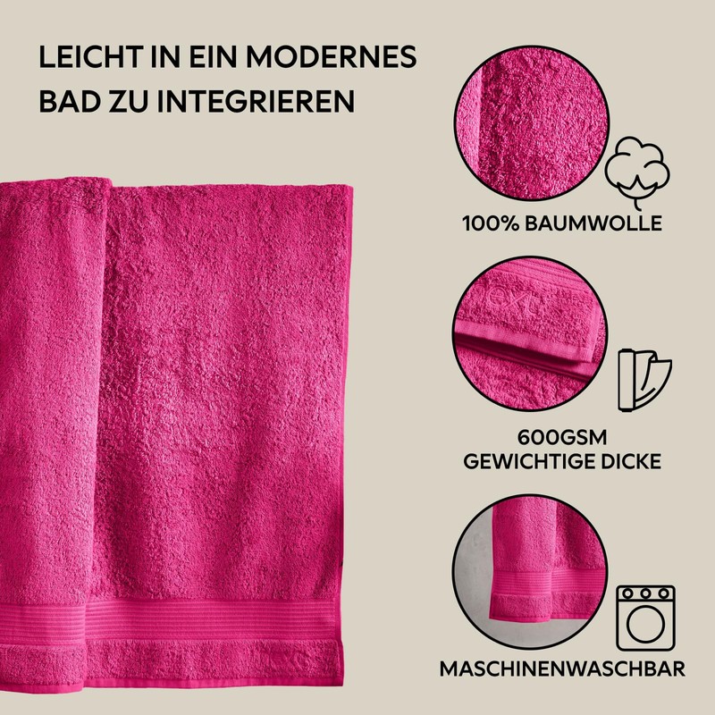 NEXT Home Egyptian Cotton Hand Towels - 100% Cotton Pink