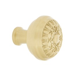 Nostalgic Warehouse 756168 Egg and Dart 1 3/8" Knob in Satin Brass Cabinet Hardware