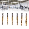6Pcs Hex Shank Drill High Speed Steel Tap Chamfer Spiral