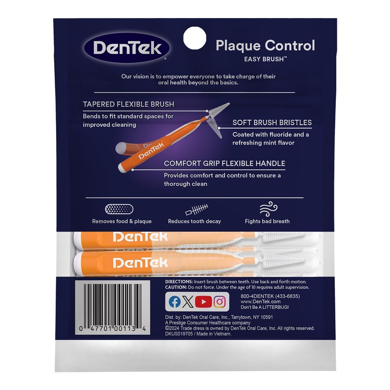 Dentek Interdental Brushes - Standard, Mint Flavor, 10 Count -