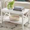 ClosetMaid 3930 X-Frame Design Coffee Table with Shelf, White Wood