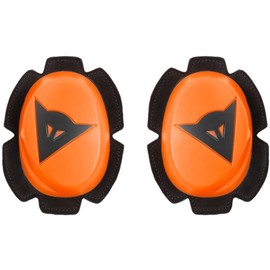 Dainese - Pista Knee Slider, Polyurethane Motorcycle Knee Pads, Even Contact with Slopes and Asphalt, Motorcycle Slider with Velcro Fastening, Orange Fluo/Black