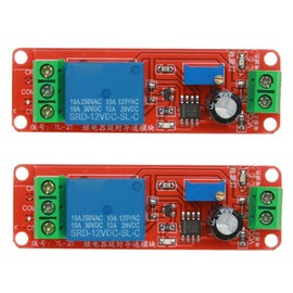 zalati Timer Delay Switch Module 2pcs 2V DC Adjustable 0-10 Seconds Monostable Delay Timer Compatible with Arduino & Raspberry Pi