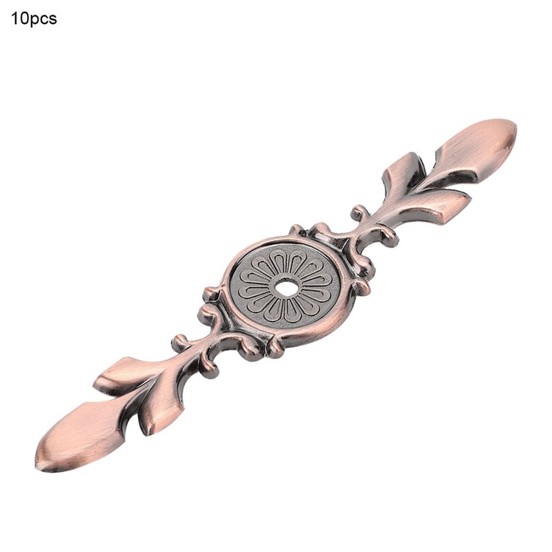10pcs Zinc Alloy Cabinet Handle Back Plate Retro Style Single