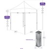 Impact Canopy 5' x 5' Pop-Up Canopy Tent, Lightweight Powder-Coated