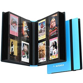 Alteagle 160 Pockets Mini Photo Album, Kpop Photocard Holder Book, for Polaroid, Instax Mini and Kpop Photos -Blue