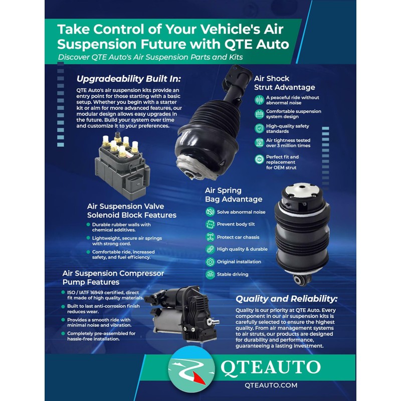 PM Auto Pair of 2 Rear Air Spring to Coil