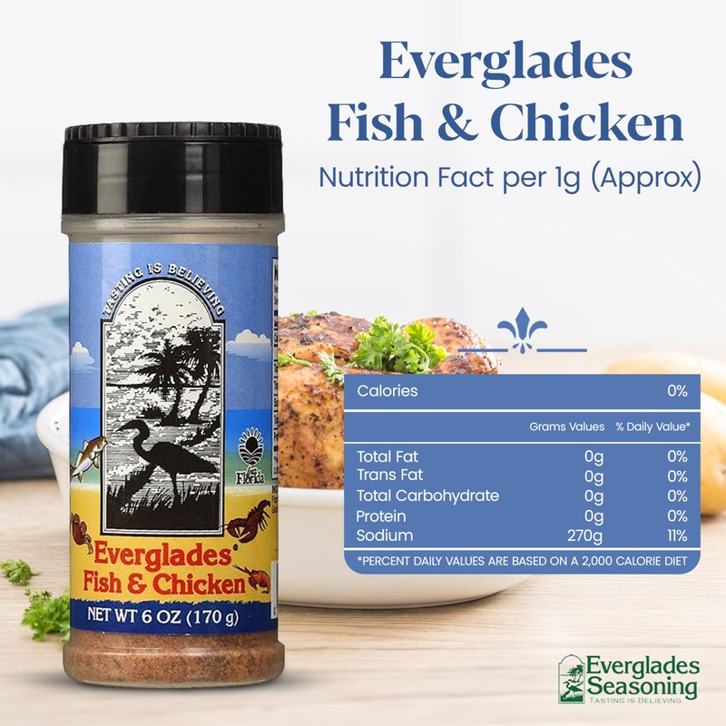 Everglades Fish & Chicken Seasoning For Shrimp, Fish, Crab, Lobster