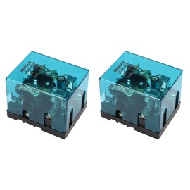 Weasch 2Pcs High Power Relay JQX-62F-2Z, Coil Voltage DC 24V 120A, DPDT 2NO 2NC, Electronmagnetic Relay, 35mm Rail Mount (DC 24V, 2)