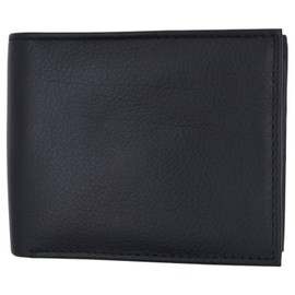Swiss Marshall Bifold Wallet for Men - RFID Blocking Genuine Leather Extra Capacity Wallet Gift Box (Black)