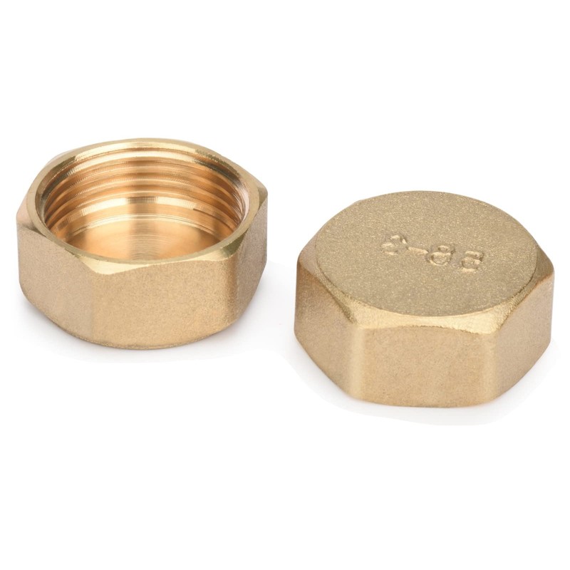 Brass Cap 3/4 Inch Female Thread, nutmanel Brass Blanking Plug