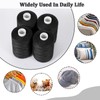 4Pcs Thread for Sewing, 1000 Yard per Black Sewing Threads,