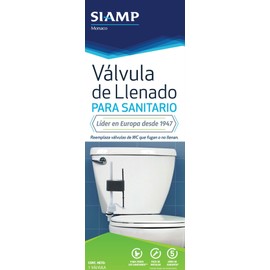 SIAMP Válvula de llenado para tanque de inodoro/sanitario modelo R24BR