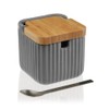VERSA Grey Sugar Bowl with Spoon