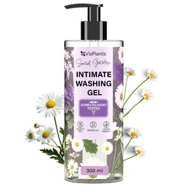 Vis Plantis Women's Intimate Wash Lotion - pH Neutral Hygiene Gel, Intimate Wash Lotion Women - 300 ml Intimate Care Women's Against Odour, Irritation & Redness with Oak Bark & Chamomile - Intimate