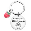 Cute Keychains for Women Strawberry Keychain Strawberry Lover Gift Couple