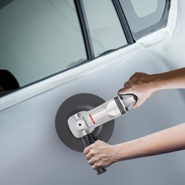 LIAPDG 7-Inch Pneumatic Air Angle Sander, Right Angle Disc Air Sander Portable Handy Mini Air Sander 4500 Rpm in Homes, Car Shops, Repair Shops M16 Spindle Thread to Glass, Gas Stoves, Stones