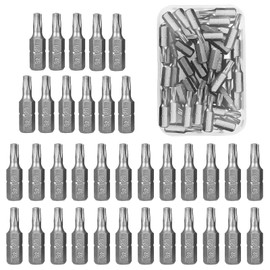 25 mm Bit Set Torx, 1/4 Inch Hexagonal Handle Drive Tool, Bit Set for Cordless Screwdriver, Torx Bit Set S2 Steel Nickel-Plated Surface, Bit Set for Hand and Electric Screwdriver (T20)