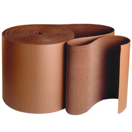 BOX USA Corrugated Cardboard Roll, 15" x 250', Kraft, Single face Corrugated Roll for Packing, Wrapping, Moving, Storage, Sheet Layer Protection, and Shipping Supplies