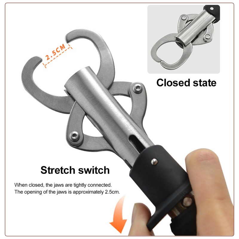 Fish Lip Gripper Fish Scales Professional Fish Holder Stainless Steel