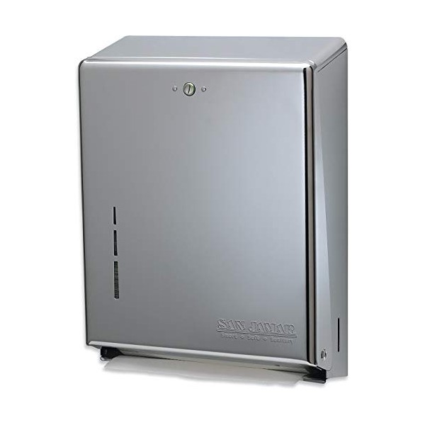 San Jamar T1900XC C-Fold/Multifold Commercial Towel Dispenser, 500 Multifold /