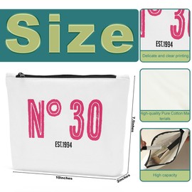 Sldpngo Funny 30th Birthday Gifts for Her Women Makeup Bag, Happy 30th Birthday Party Decorations for Her 30th Birthday Gifts Ideas Makeup Pouch, 30 Year Old Birthday Gifts for Women Cosmetic Bag