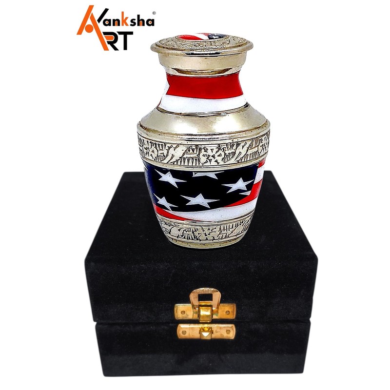 Akanksha Arts Classic Small Mini Cremation Keepsake Urn for Human