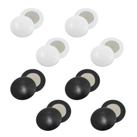 8 Pack Marathon Race Number Magnets, Strong Magnetic Bib Holders for Running, Triathlon & Cycling, Reusable No Pin Clips (4 Black + 4 White), Lightweight & Safe Alternative to Safety Pins