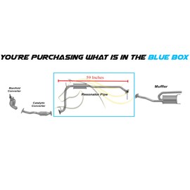 Northeastern Exhaust | Stainless Steel - Resonator Pipe Exhaust Compatible for Honda Fit 2009-2013 1.5L Automotive Replacement Part | Include Free Gaskets and Clamp