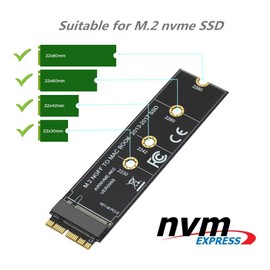 M.2 NVME SSD Convert Adapter Card for Upgrade MacBook Air ( 2013-2017 )