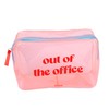 Fisura – Beauty case trasparente "out of the Office" rosa.