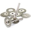 Dophee 10pcs Mini Diamond Coated Cutting Off Discs Wheel with