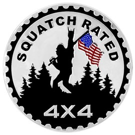 Wild Man Pattern Rated Car Emblem, 4 x 4 Automotive Badge Decals, 3D Metal Car Badges Round Emblem Decals, Compatible with Jeep Wrangler Vehicles Truc