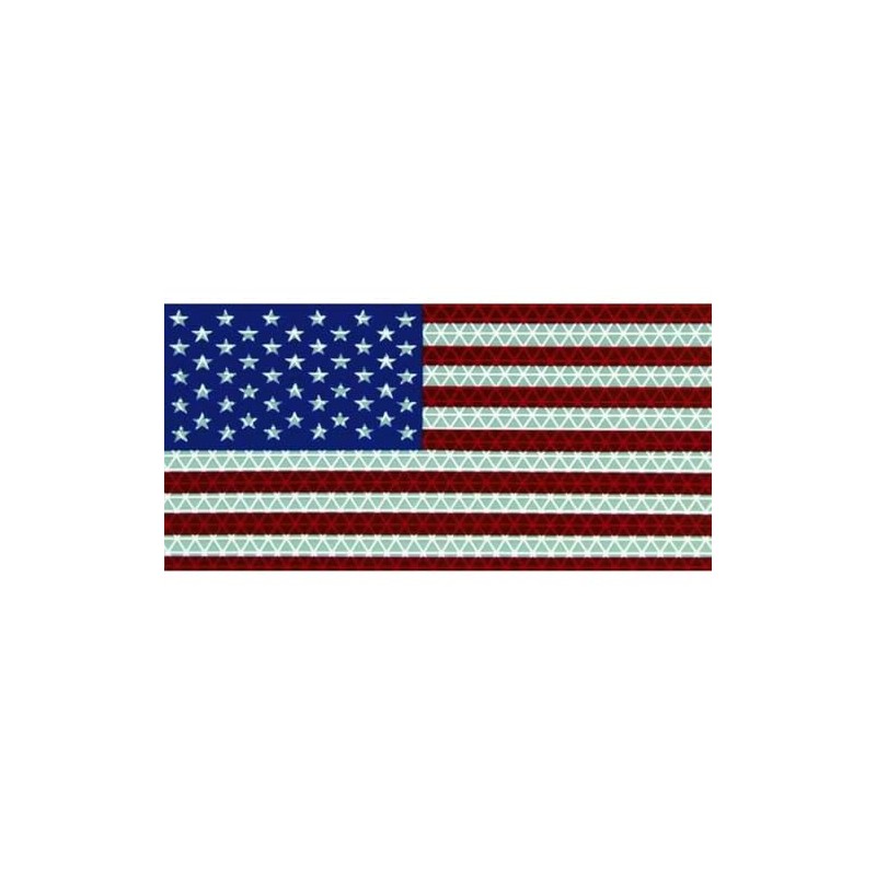 Oralite American Flag Decal, Reflect, 6.5x3.75 in, Red/White/Blue