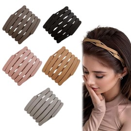 Set of 5 Women's Headbands, Telescopic Foldable Headband, Plastic Headband, Headbands, Hair Band for Girls and Women