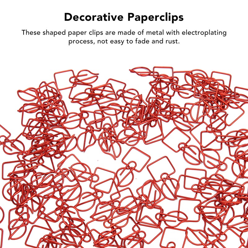 100pcs Paper Clips Prevent Slip Cute Candle Shaped Decorative Metal