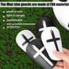 2 Pairs Shin Guards Soccer, Black and White Cross Shin
