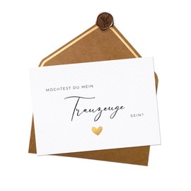 Joli Coon Best Man Questions Card with Envelope with Wax Seal - Willst du mein Trauzeuge sein Gift